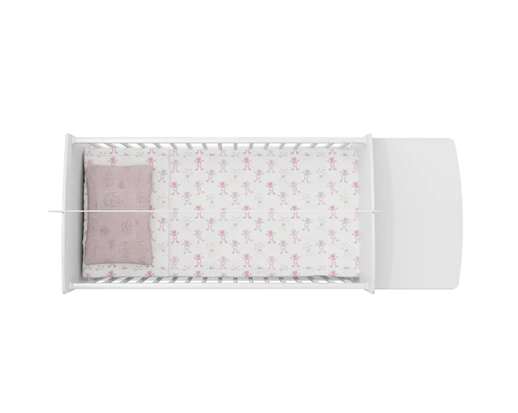Cuna Con Comoda Y Cajonera Top Baby Blanca-2
