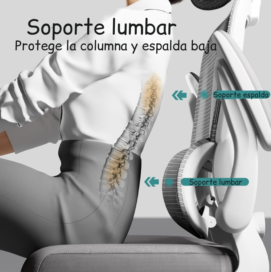 Silla De Escritorio Ergonómica PRO Gris-4