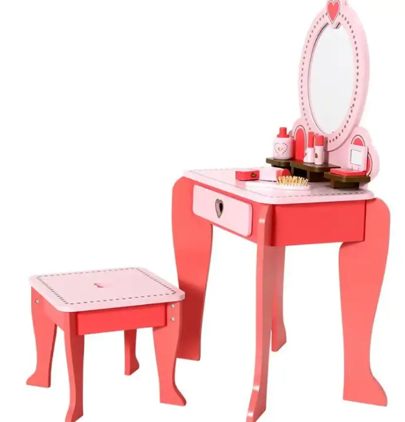 TOCADOR LOVE ROSADO CON ACCESORIOS-2