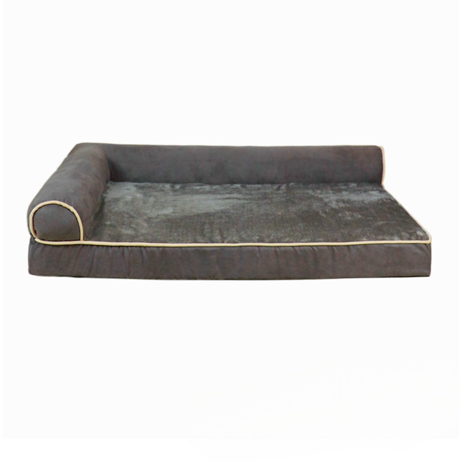 Cama Sofá Ortopédico Para Perros, Viscoelástica, Lavable,Gris Talla L -0
