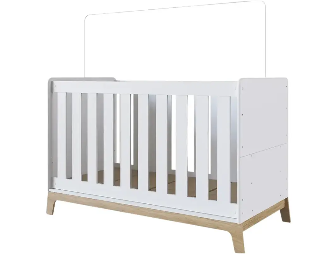 Cuna De Madera Con 3 Funciones Honey Blanca-0