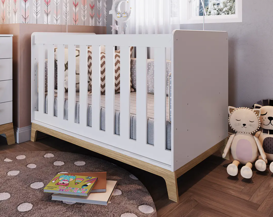 Cuna De Madera Con 3 Funciones Honey Blanca-3
