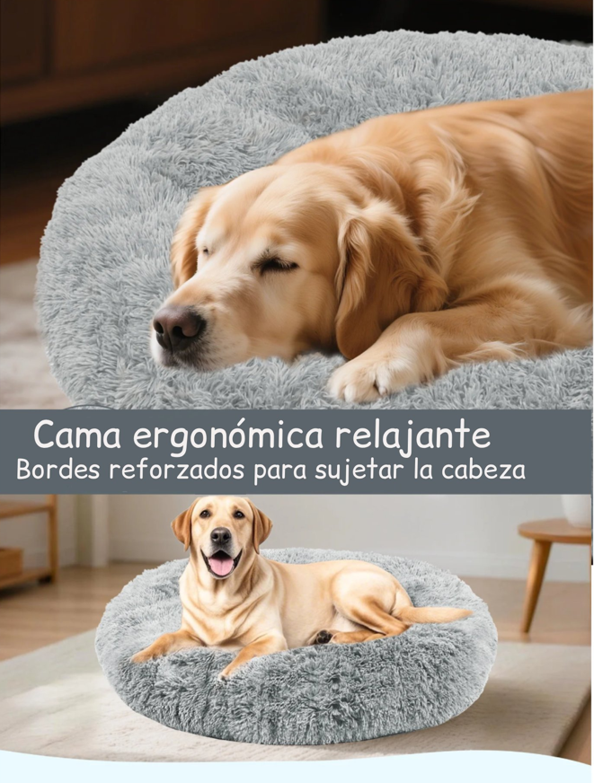 Cama Nido Relajante Para Mascotas XL Gris 80 cm Antiansiedad-5