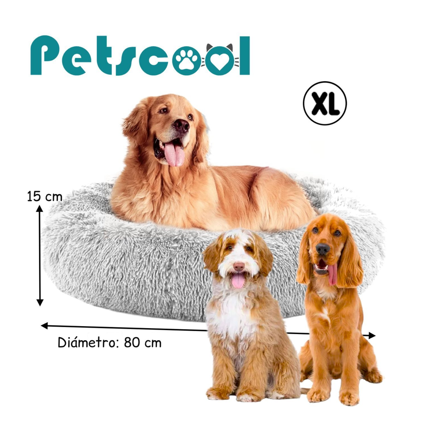 Cama Nido Relajante Para Mascotas XL Gris 80 cm Antiansiedad-6
