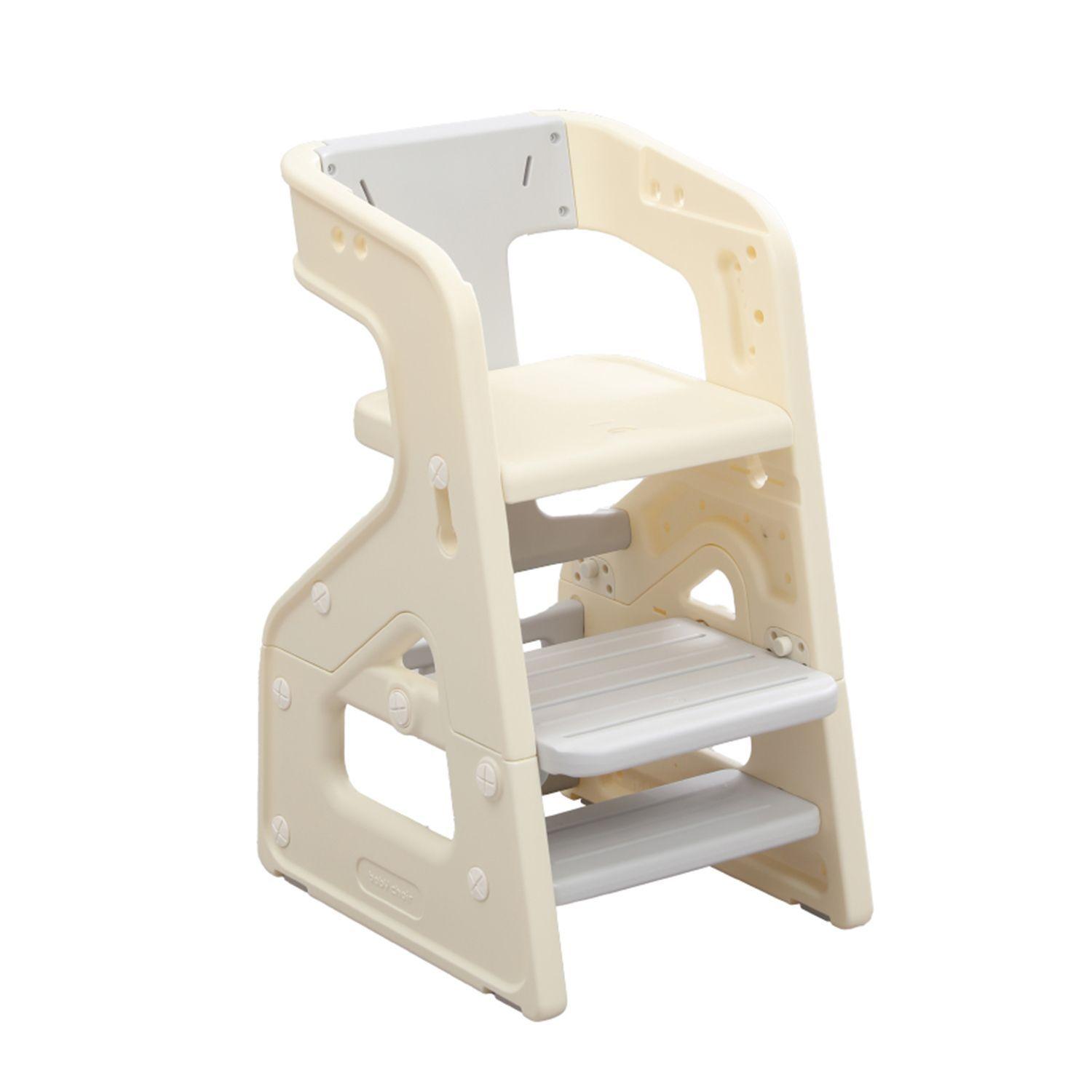 Silla De Comer Crecimiento Evolutiva Infantil 3 En 1 Plástica Blanco Gris 79x43x50 cm-0