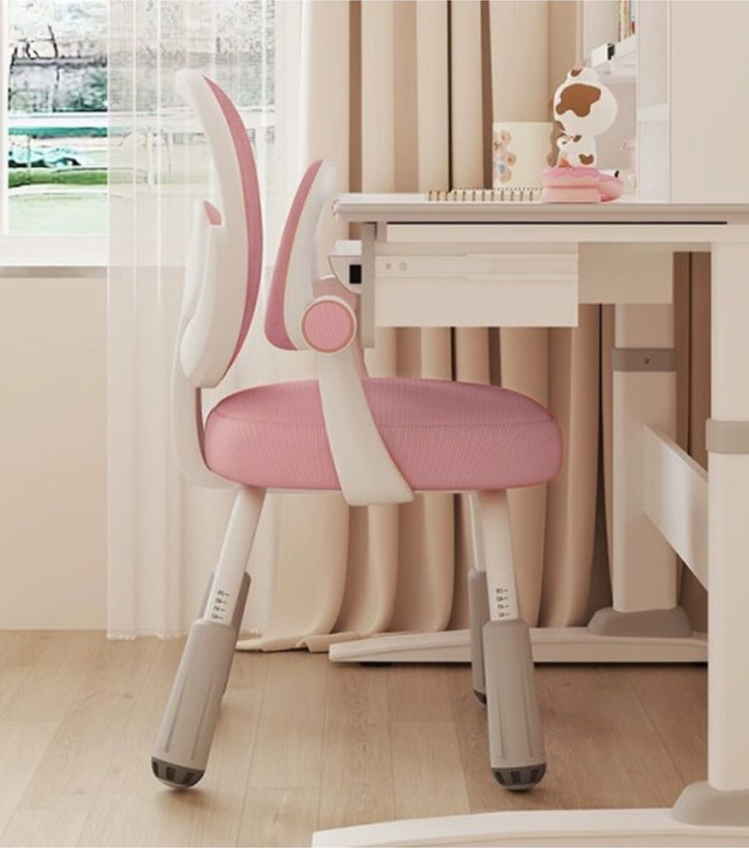 Silla Escritorio Ergonómica Infantil Rosada -3
