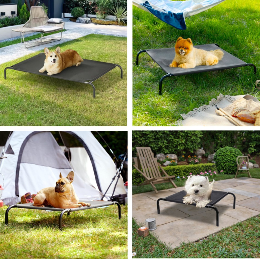 Cama Elevada Mascotas Talla S 68x55 cm Soporta Perro y Gato 15kg-2