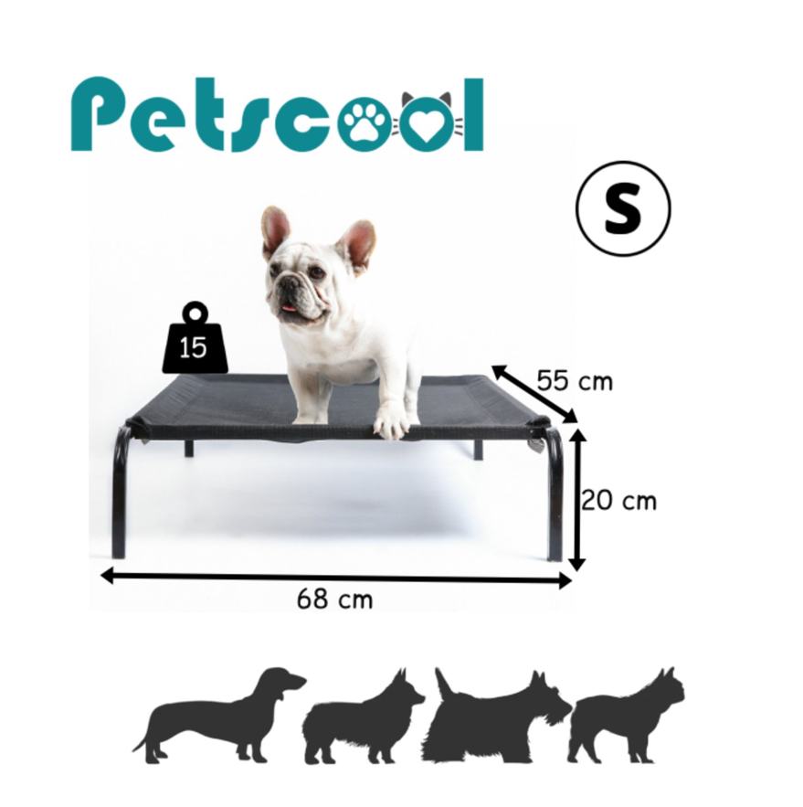 Cama Elevada Mascotas Talla S 68x55 cm Soporta Perro y Gato 15kg-4