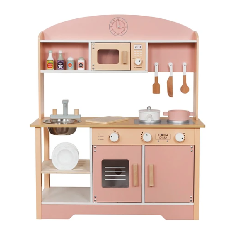 COCINA MONTESSORI ROSA +ACCESORIOS-1