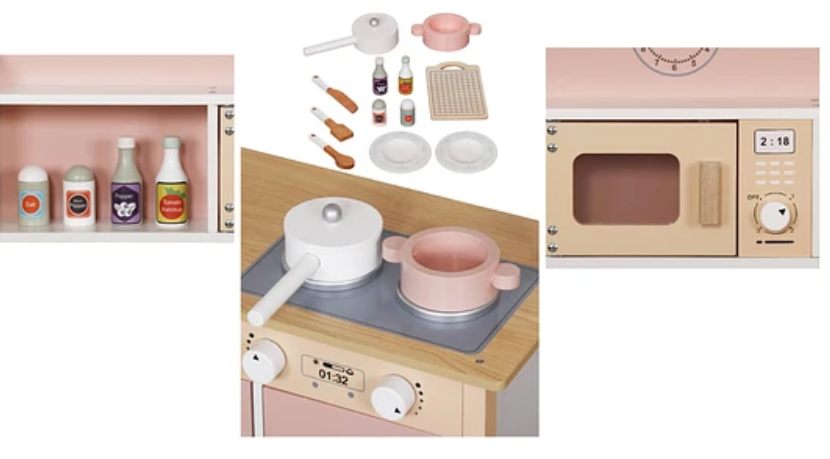 COCINA MONTESSORI ROSA +ACCESORIOS-2