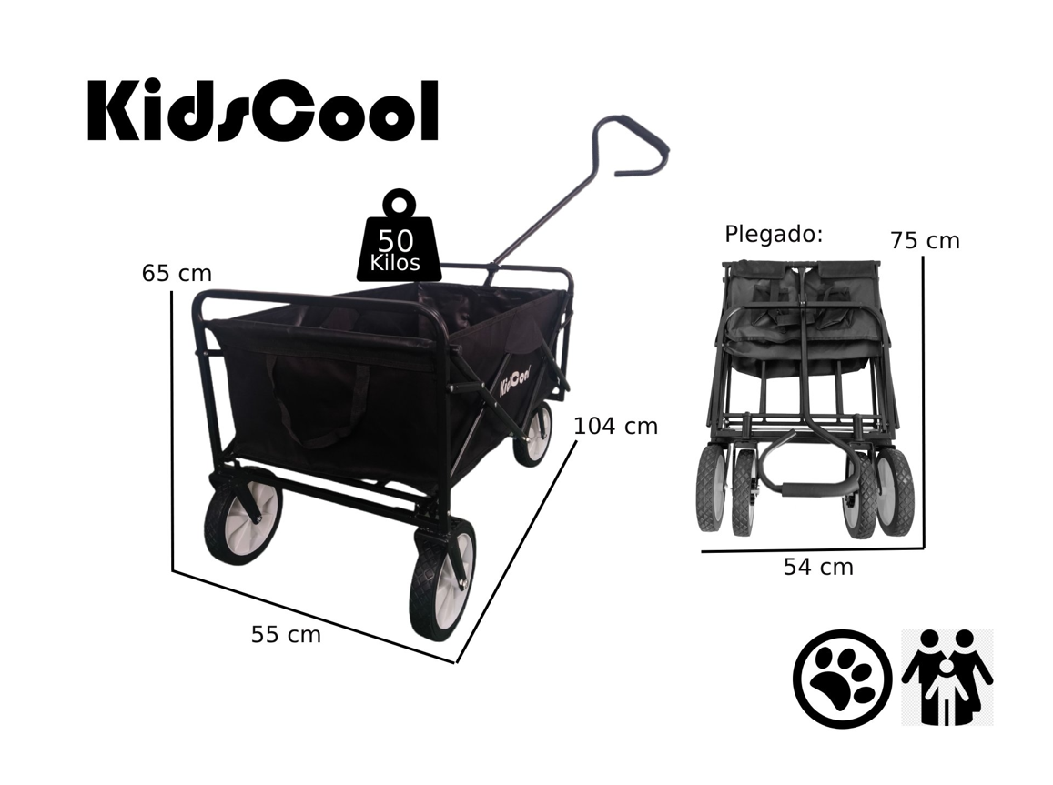 BEACH WAGON JUNIOR PLEGABLE NEGRO                     -5