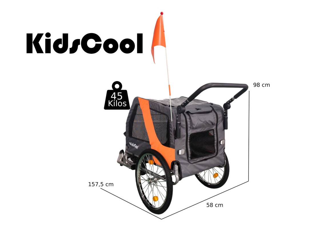 CARRITO JOGGER BABY TRAILER SINGLE GRIS-5