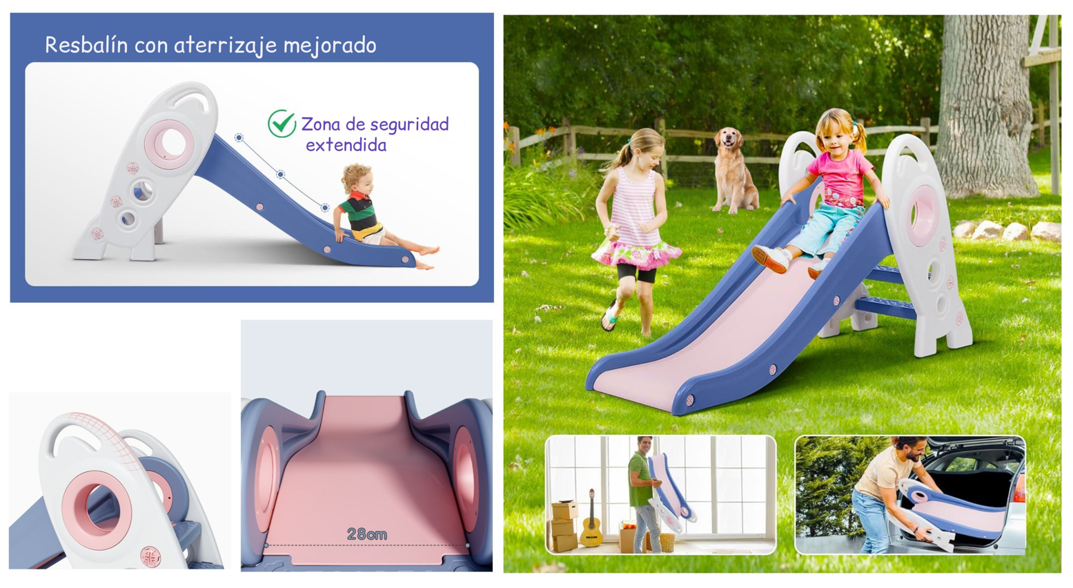 Resbalin Infantil Plegable Rosado -5
