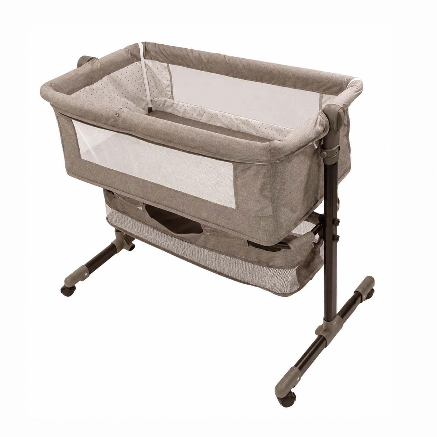 Cuna Colecho Portatil Kidscool Con Mosquitero y Almacenamiento Khaki-1