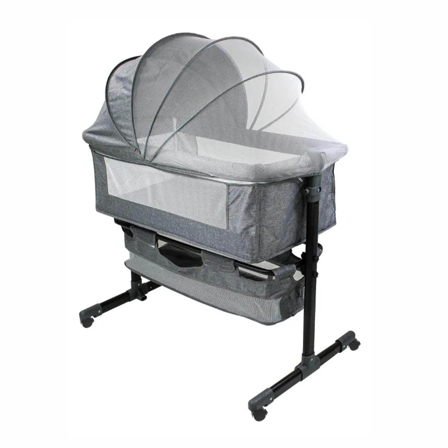 Cuna Colecho Portatil Kidscool Con Mosquitero y Almacenamiento Khaki-0