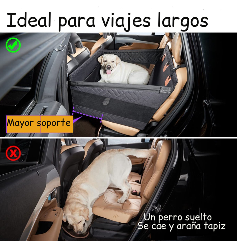 Silla De Auto para Perro Negra S - M Impermeable-6