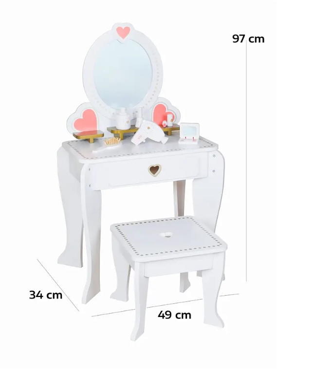 TOCADOR LOVE BLANCO CON ACCESORIOS-3