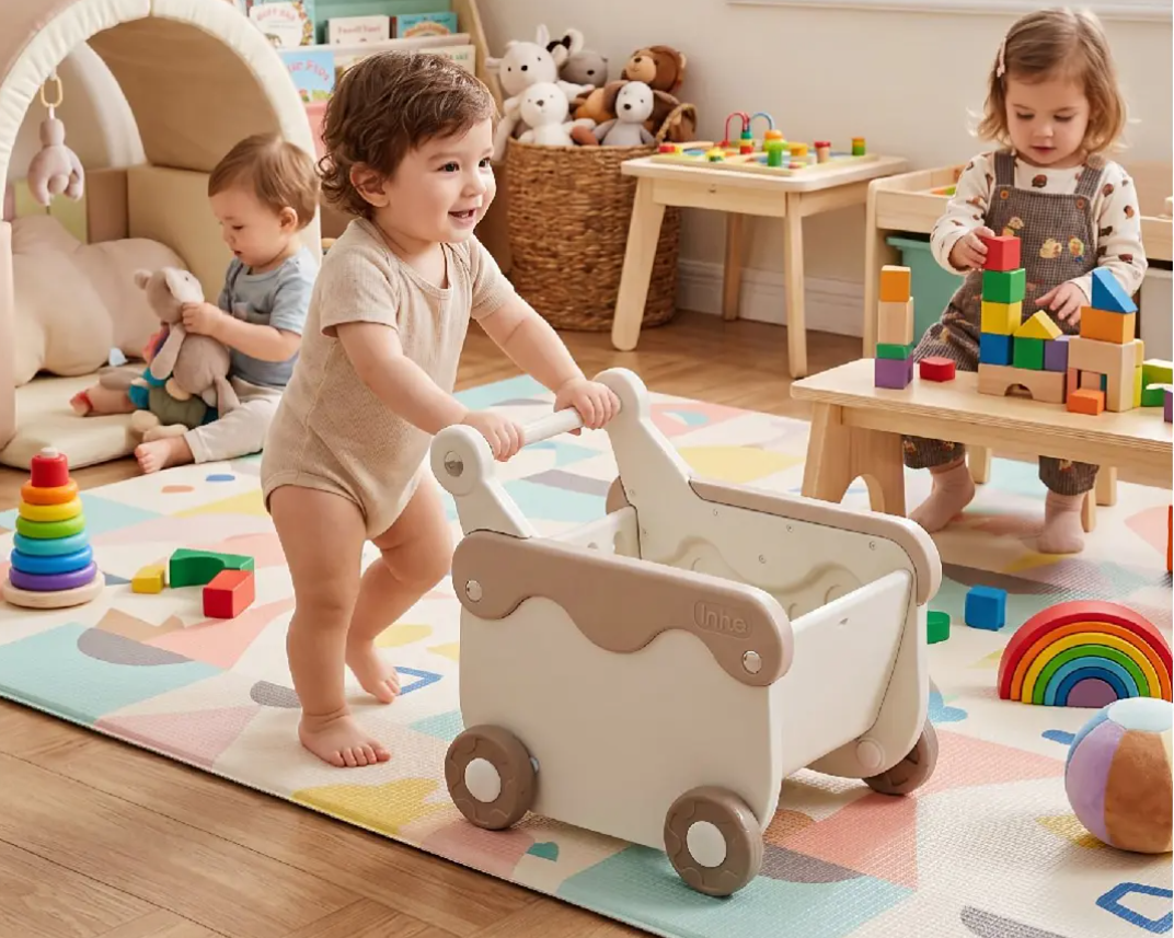 Caminador Correpasillo Bebe Beige -3