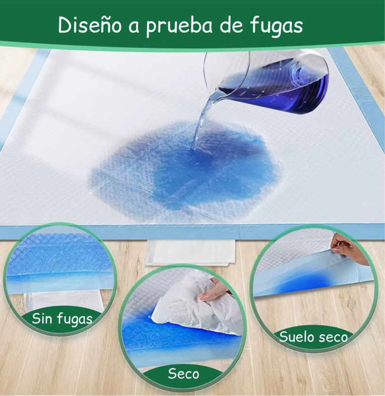 Sabanillas Para Perros 60x60 cm De 40 Unidades 6 Capas Ultra Absorbentes-4