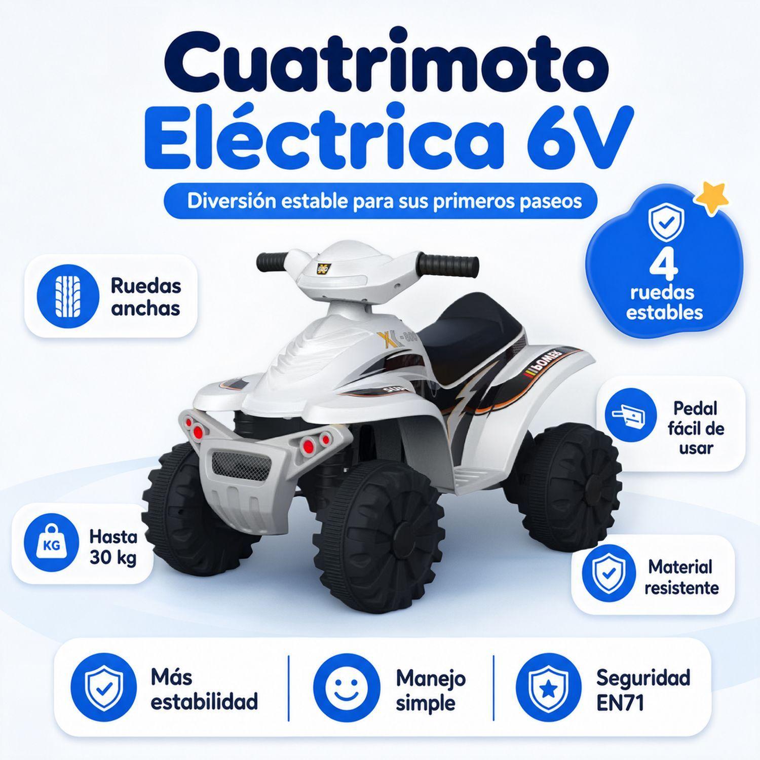 Cuatrimoto Eléctrica Infantil Kidscool 4 Ruedas 6V -3