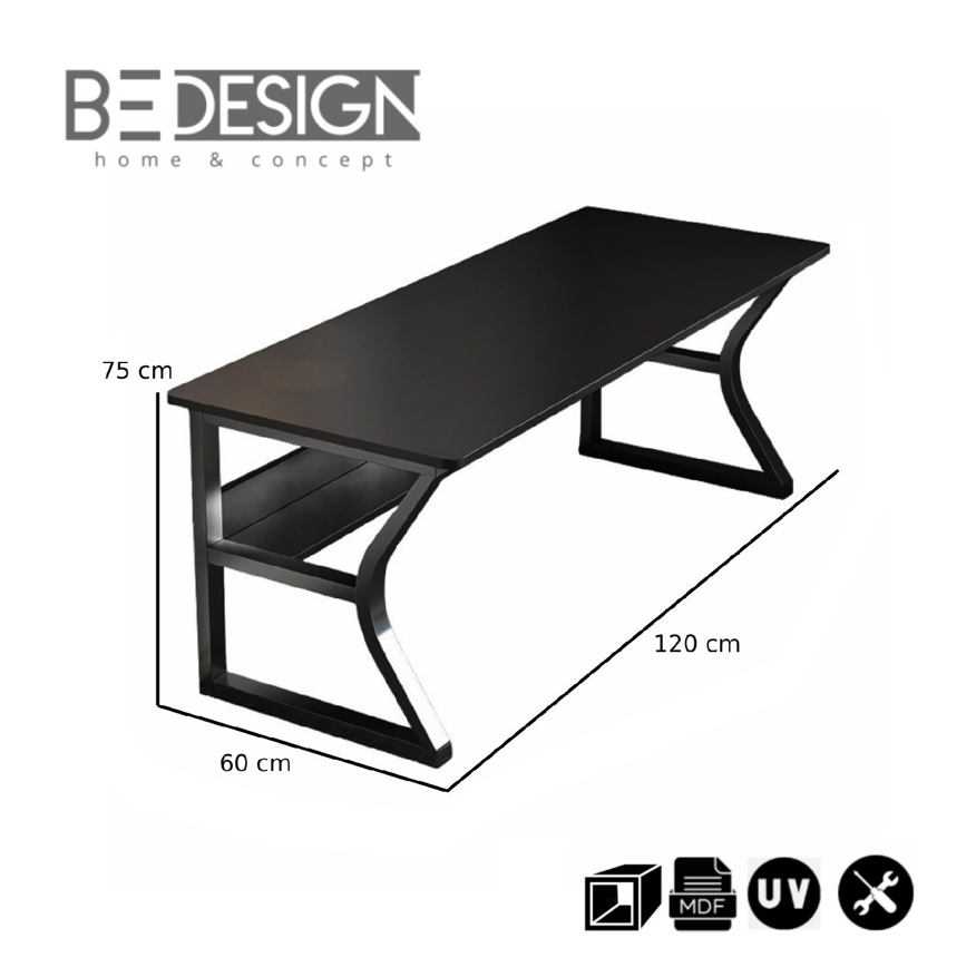 ESCRITORIO GAMER METAL NEGRO -5