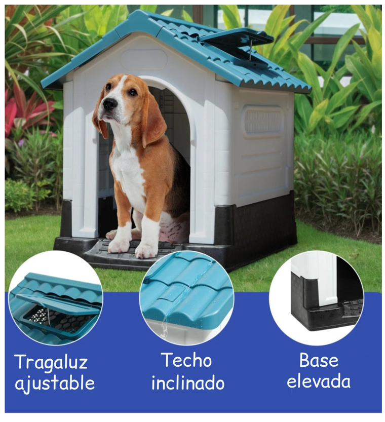 Casa Para Perros Razas Pequeñas a Medianas Resistente con Ventilación-2