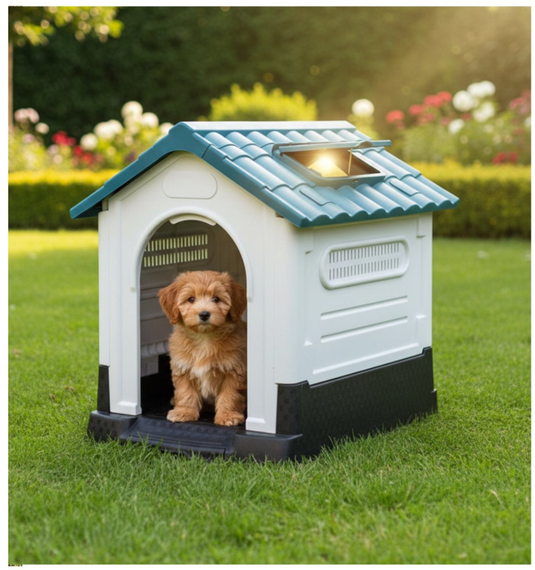 Casa Para Perros Razas Pequeñas a Medianas Resistente con Ventilación-3