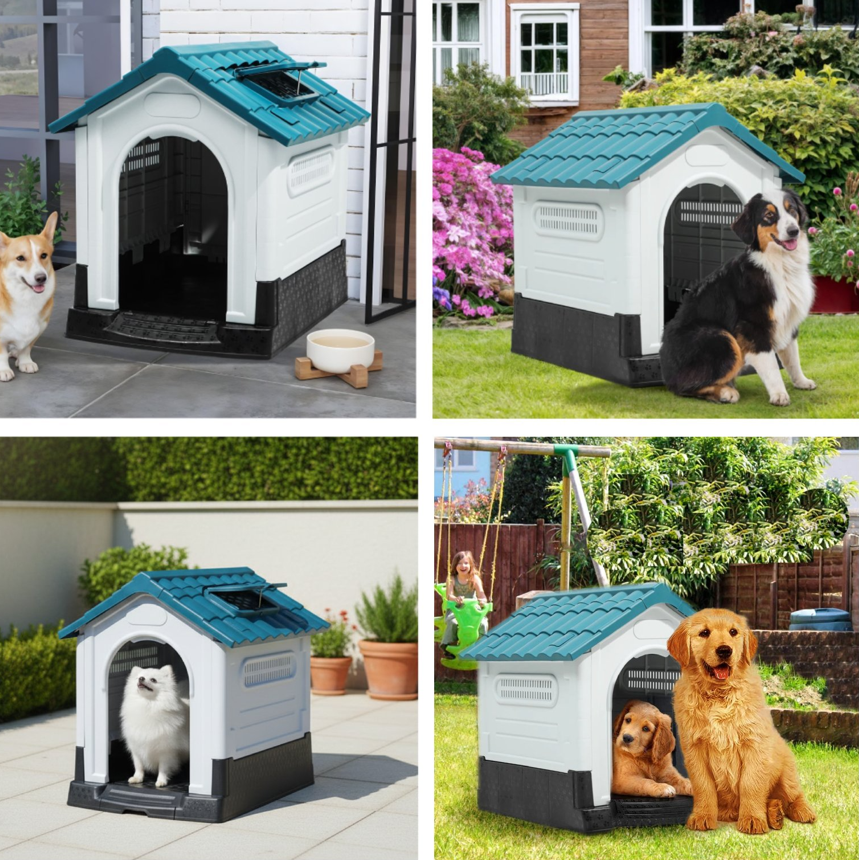 Casa Para Perros Razas Pequeñas a Medianas Resistente con Ventilación-5