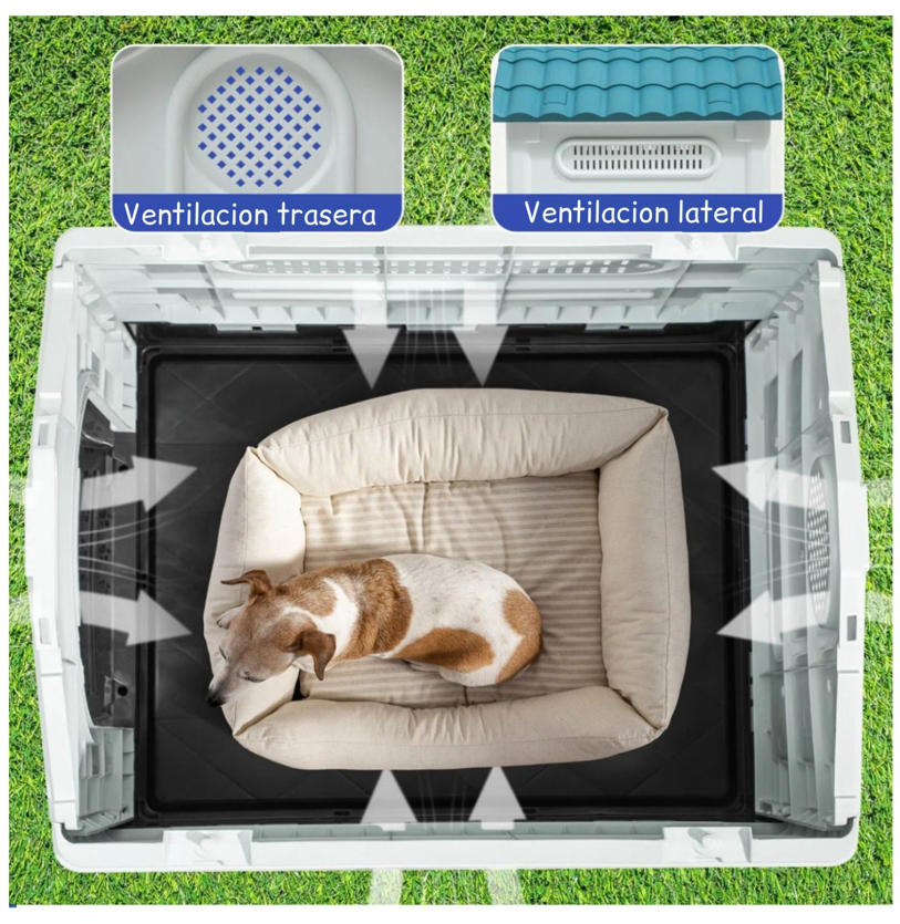 Casa Para Perros Razas Pequeñas a Medianas Resistente con Ventilación-6