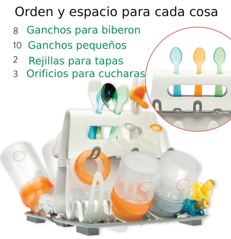 Escurridor De Mamaderas y Botellas Con Bandeja -5