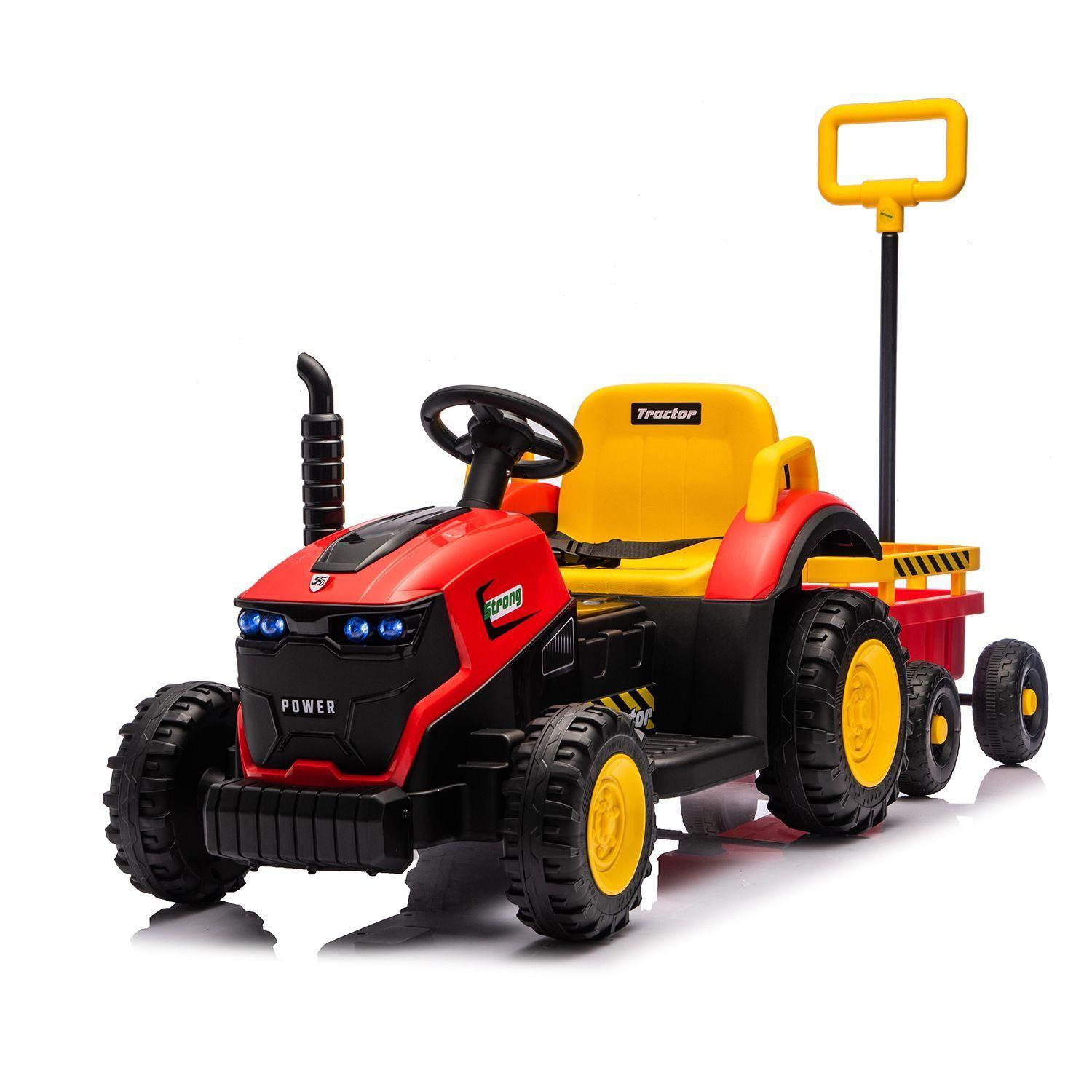 Tractor a Betería Infantil Kidscool 12V Con Carro y Control Remoto-4