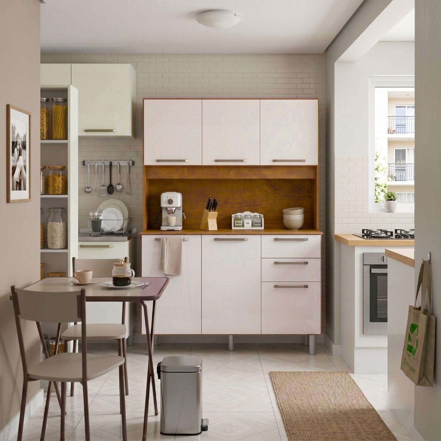 Mueble De Cocina Alacena y Despensa Canela Arena-2