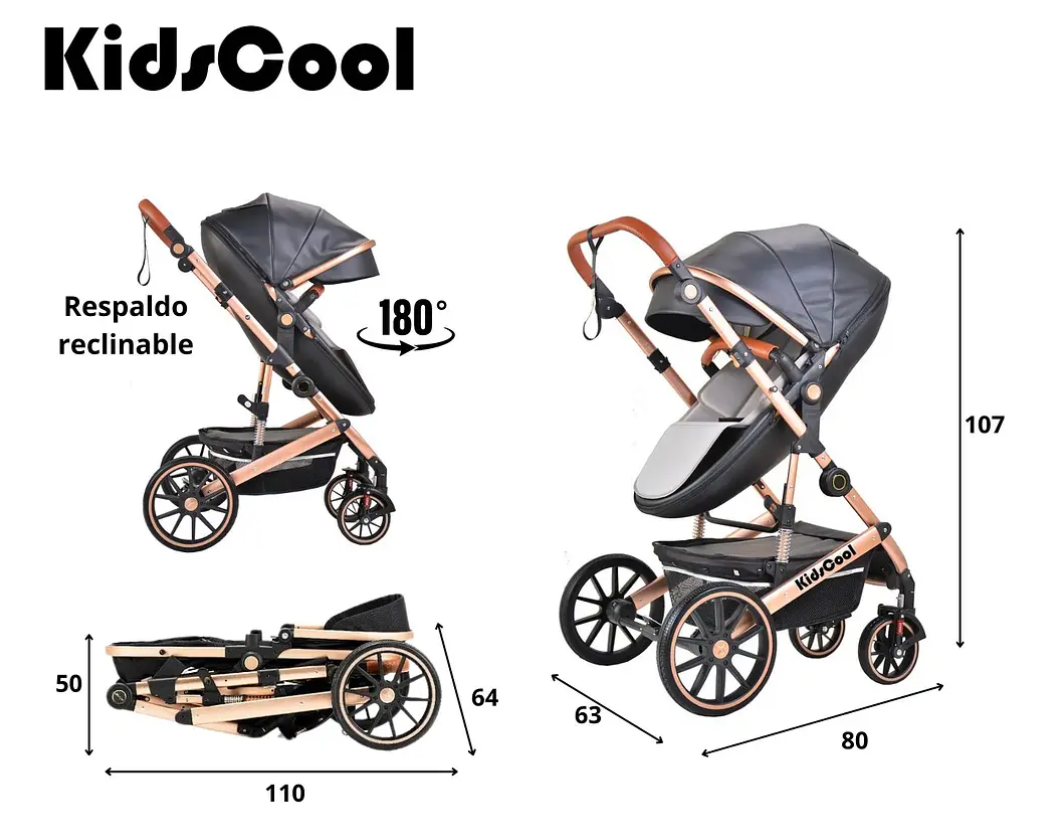 Coche Cuna Egg 3 En 1 Negro-2