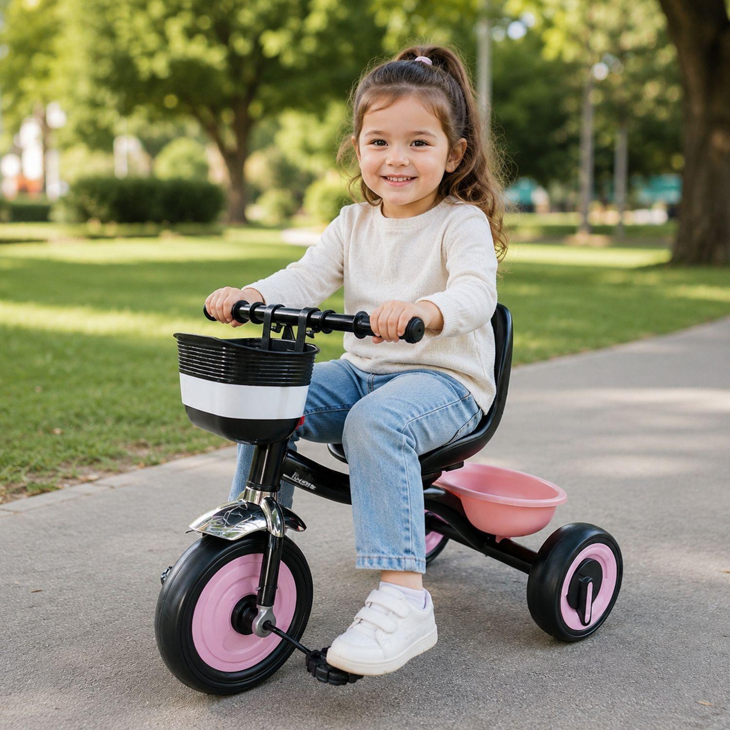 Triciclo Para Niños Con Canastos Kidscool -3