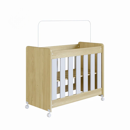 Minicuna Evolutiva 4 en 1 Madera Blanco - Incluye Colchón y Mosquitero-0