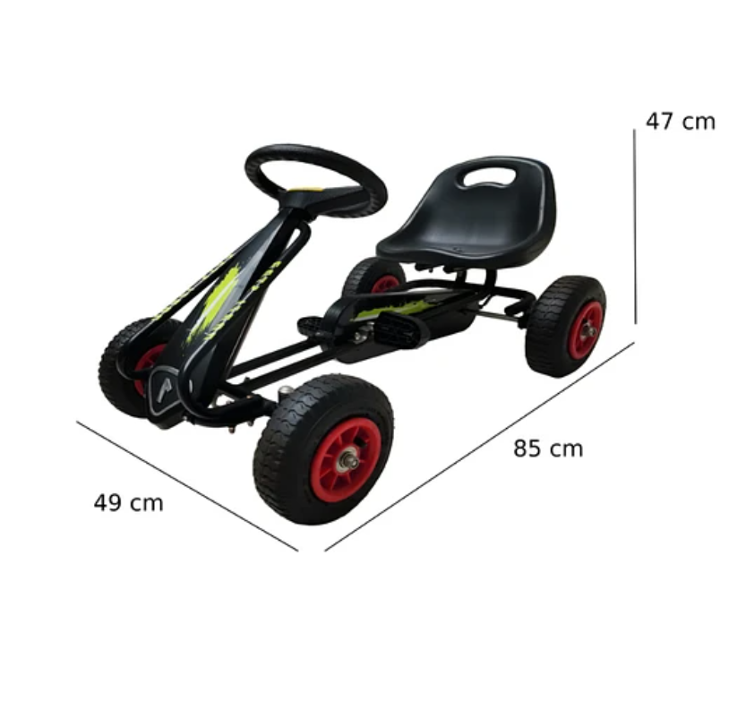 GO KART AIR WHEEL NEGRO KIDSCOOL-2