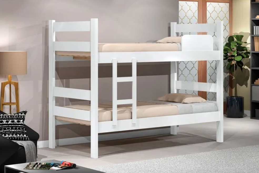 CAMAROTE PRISMA 1 PLAZA 0,90 x 1,90 - BRANCO - 2110-3
