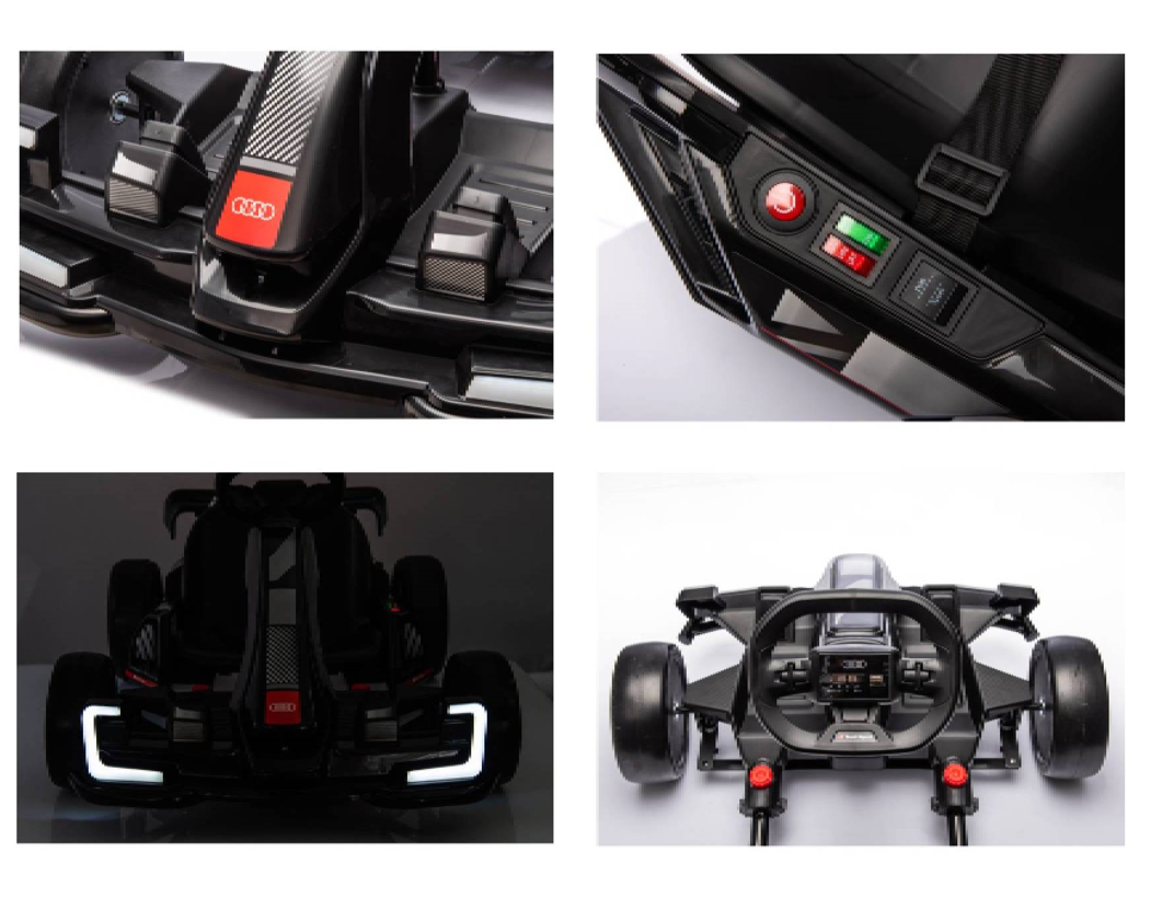 GO KART DRIFT AUDI A BATERIA 24V NEGRO-6