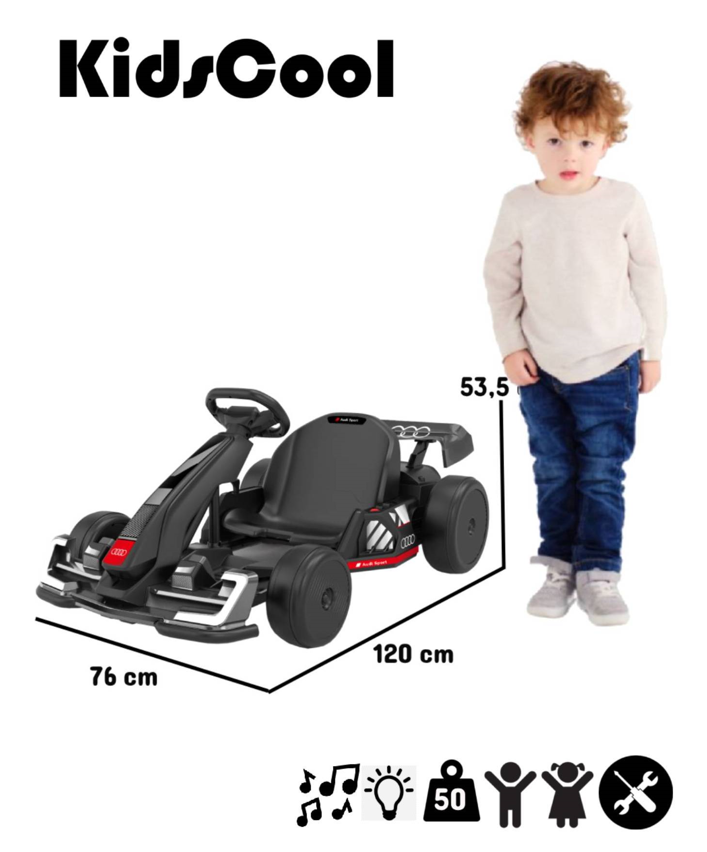 GO KART DRIFT AUDI A BATERIA 24V NEGRO-7