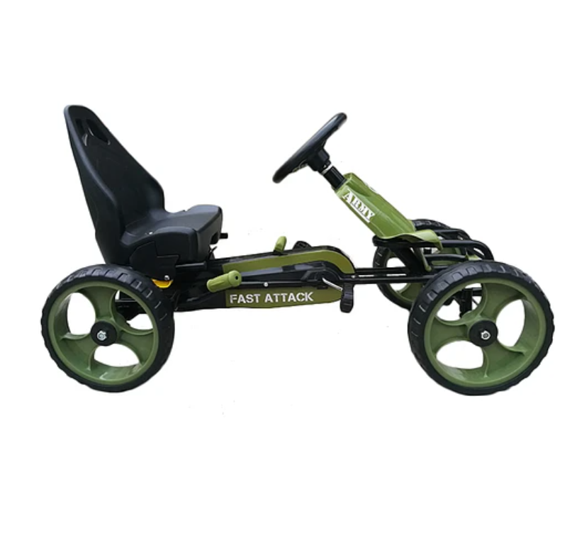 GO KART RACING ARMY GREEN KIDSCOOL-1