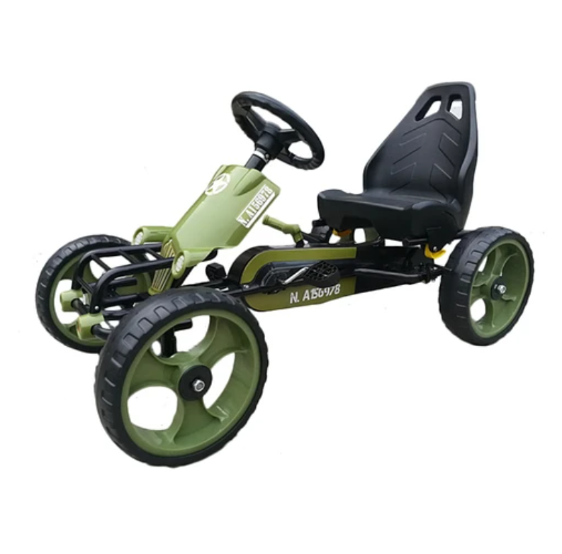 GO KART RACING ARMY GREEN KIDSCOOL-4