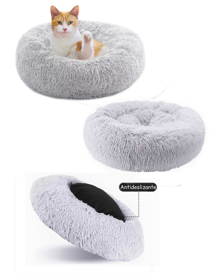 Cama Nido Relajante Para Mascotas S Gris 50 cm Antiansiedad-3