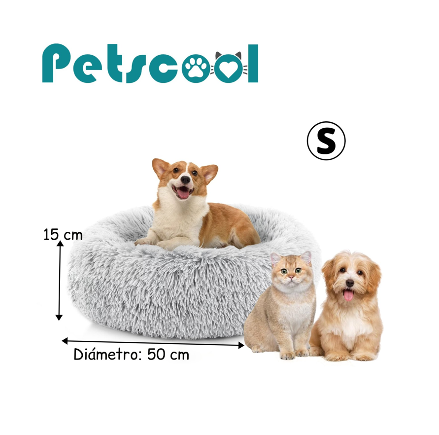 Cama Nido Relajante Para Mascotas S Gris 50 cm Antiansiedad-5