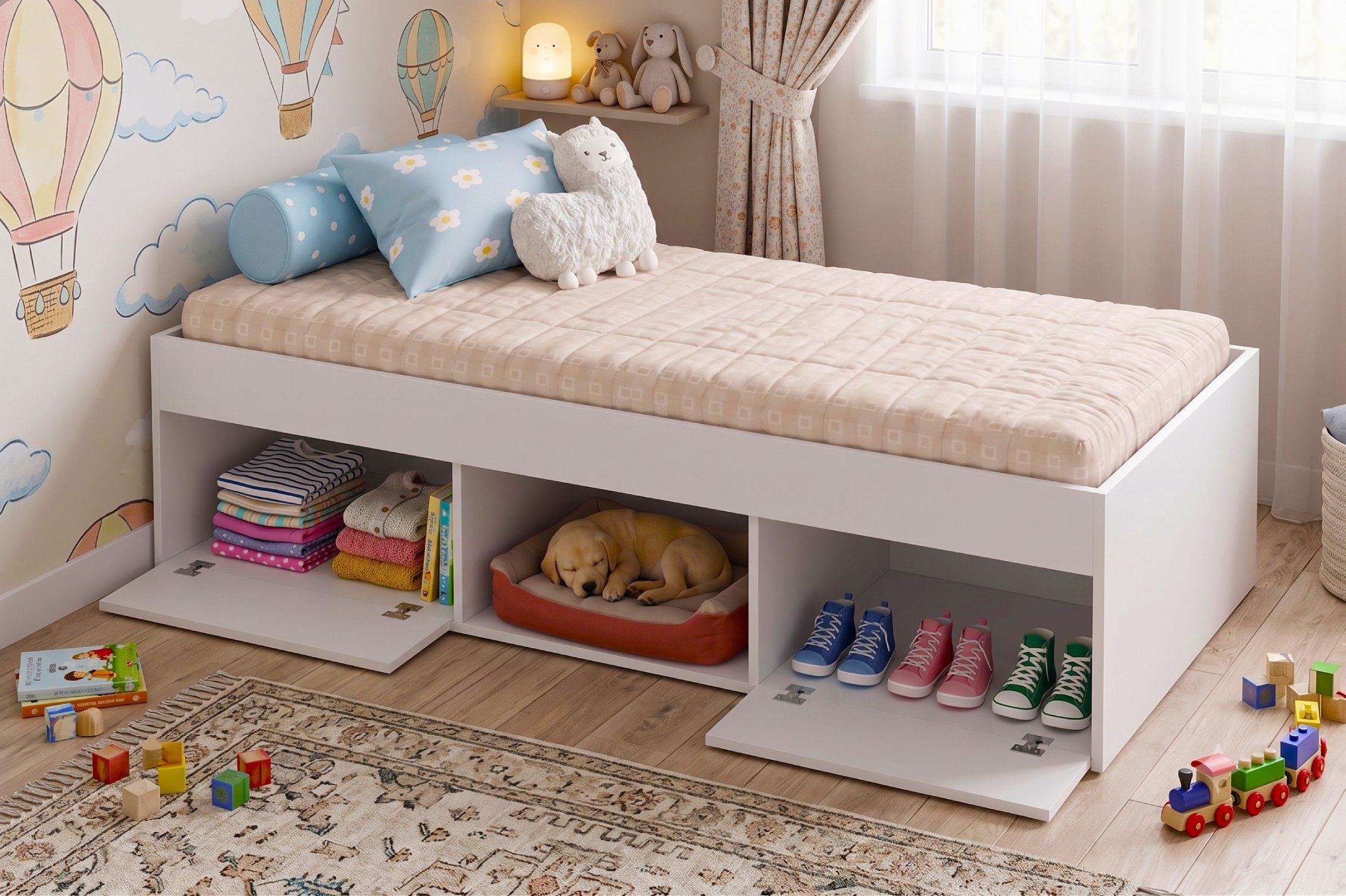 Cama Infantil Multifunción 1 Plaza Pets Kidscool Blanca -5