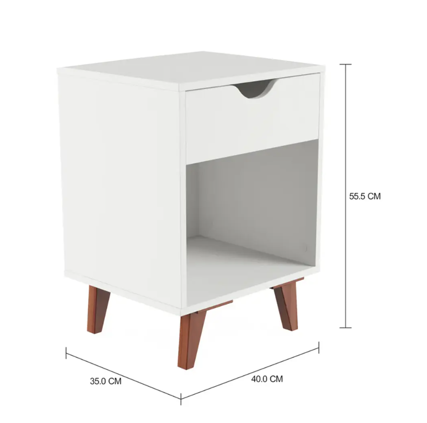 Velador Versalle Con Cajón Blanco-3