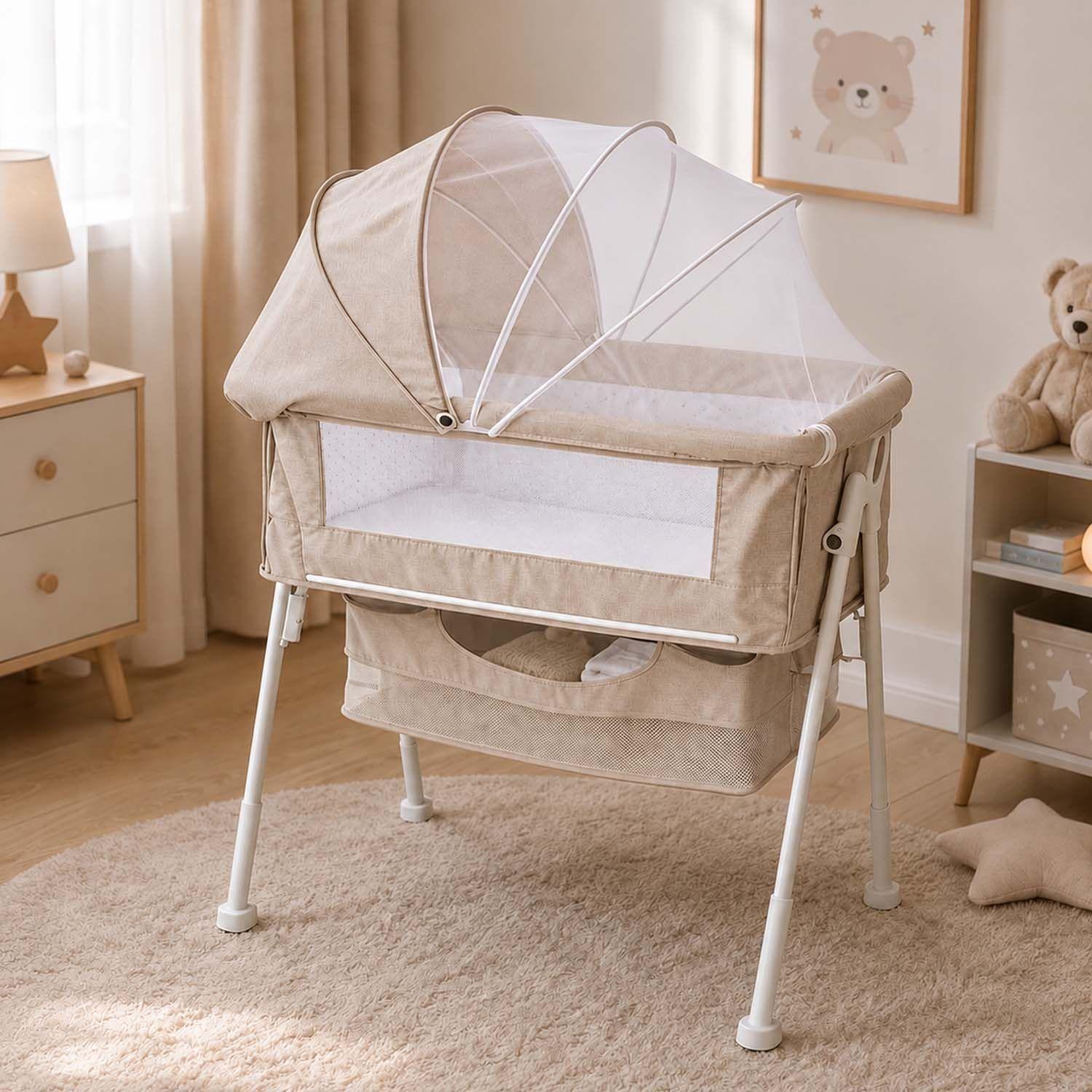Cuna Colecho Portátil 93x57 cm Kidscool Con Canasto -5