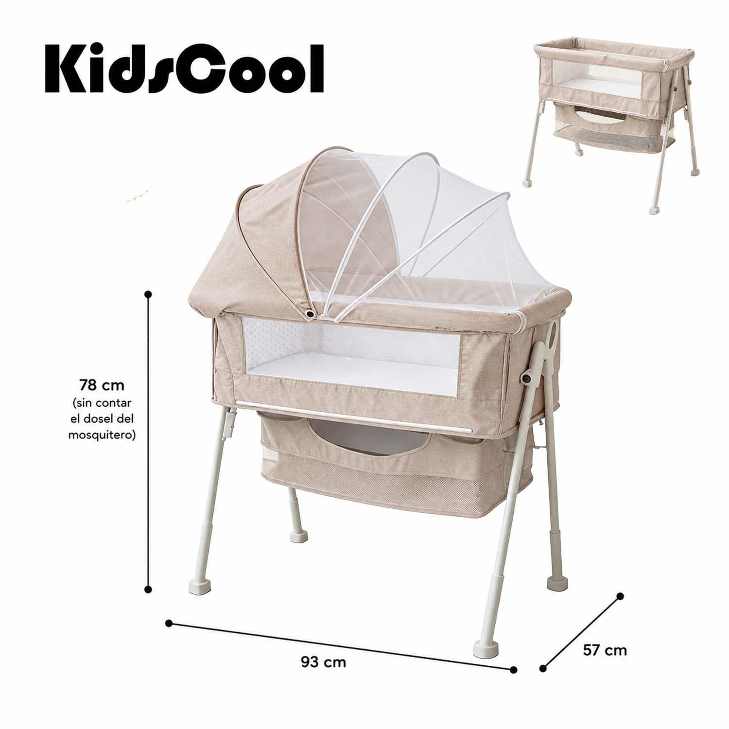 Cuna Colecho Portátil 93x57 cm Kidscool Con Canasto -6
