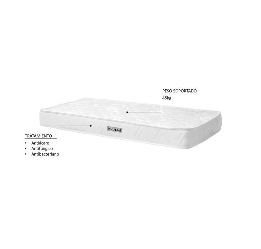 COLCHON INFANTIL 150X70X10 BLANCO-3