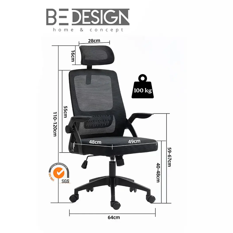 Silla Ergonomica Negra 24 Hrs-6