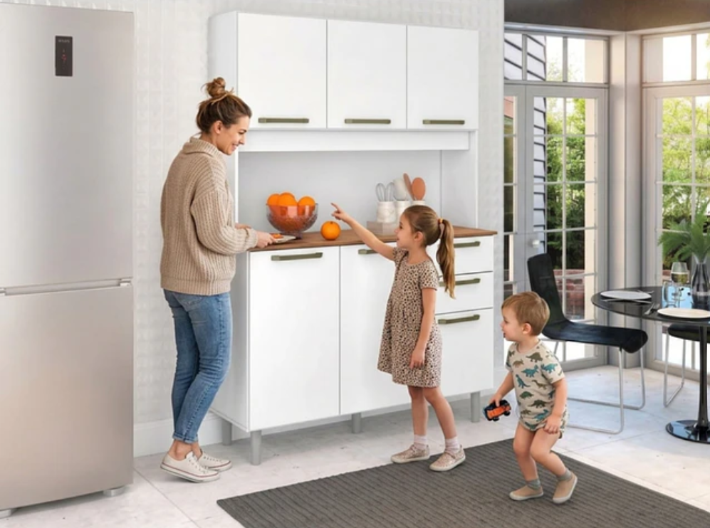 Mueble de Cocina Alacena y Despensa Blanco -2